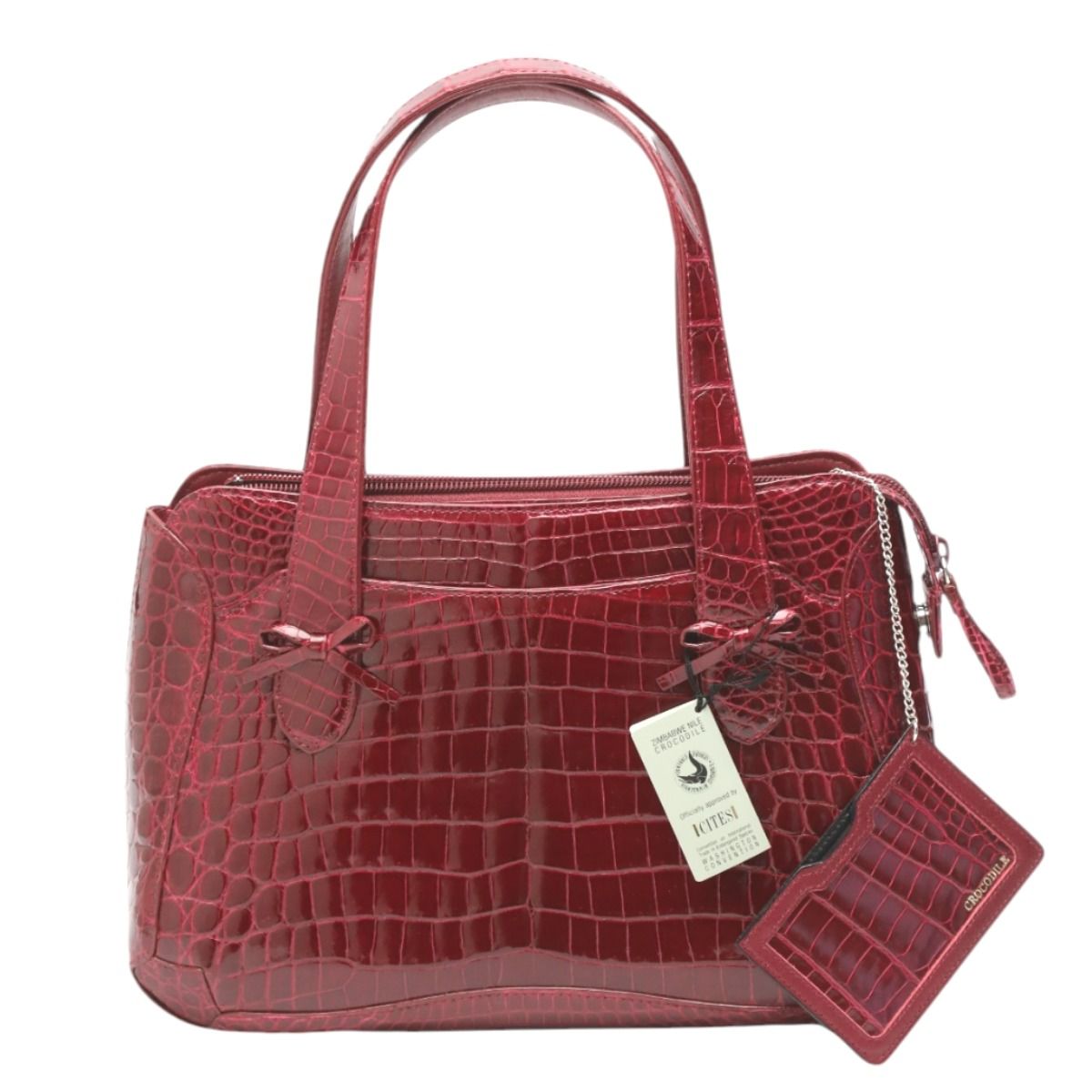 1スタ 美品 GRES PARIS クロコダイル ハンドバッグ トートバッグ 