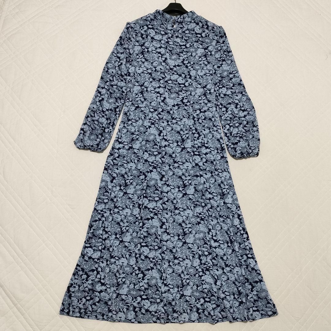 Laura Ashley ローラアシュレイ ロング丈 花柄ワンピース ストレッチ