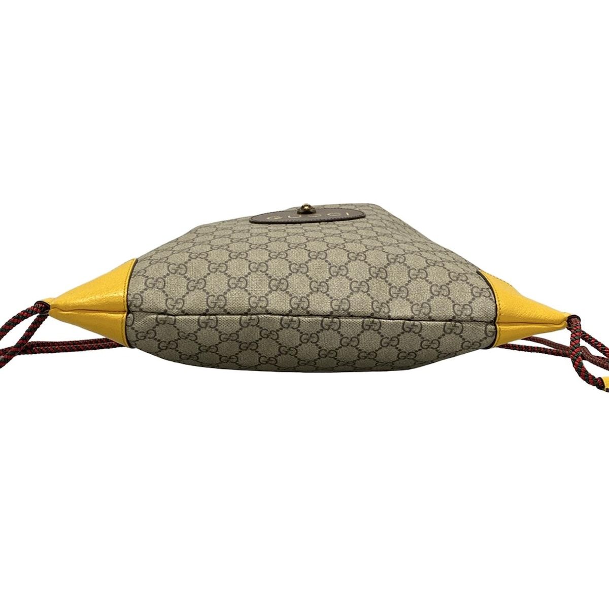 GUCCI グッチ リュックサック GGスプリームドローストリングバックパック 473872 ダークブラウン×ベージュ×イエロー レザー DECORATOM_COM_BR