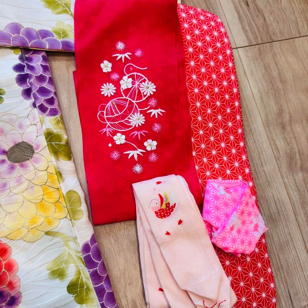 七五三 三歳 女児 正絹 総絞り 被布着物セット ピンク 夢想 3歳 3才