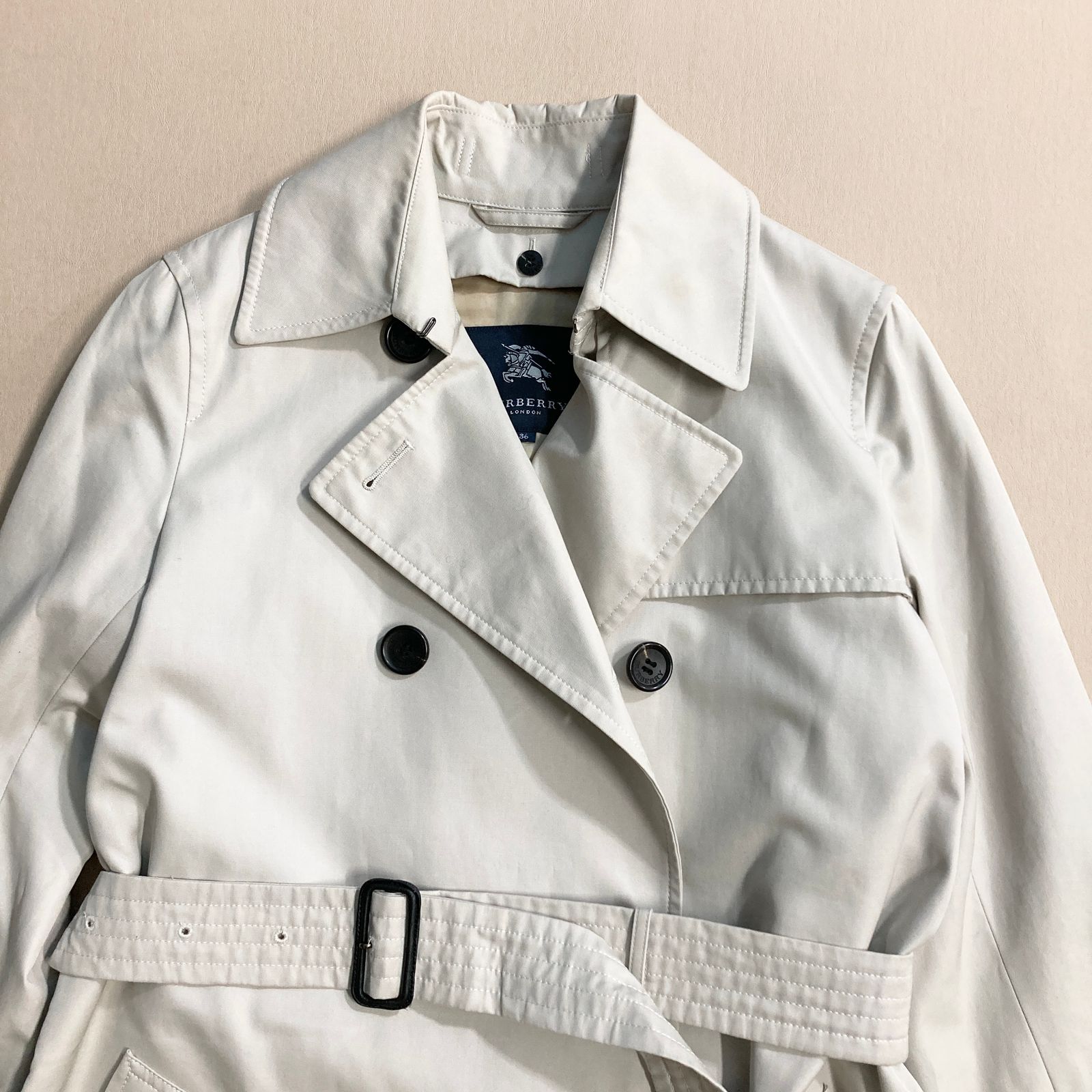 ロング ウール トレンチコート (グレーメランジ) - ウィメンズ, ウール, ナイロン | Burberry®公式サイト