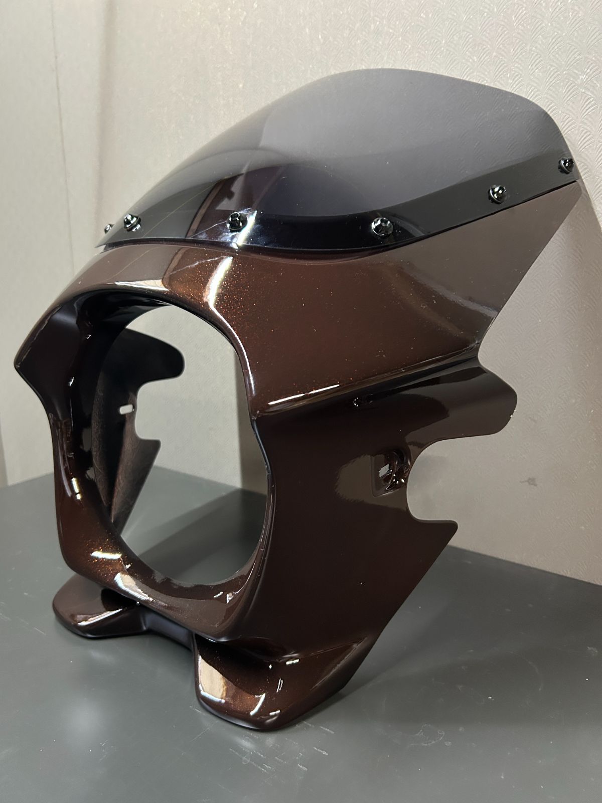 鏡面仕上げ Z650RS ビキニカウル キャンディダイヤモンドブラウン 純正色 ショートスクリーン スモーク マウントボルト ボルト類一式付属