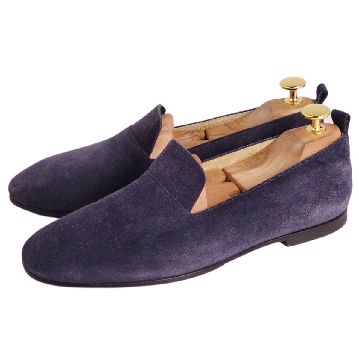ネイビー スエード ローファー　エルメス ネイビー スエード ローファー エルメス エルメス モカシン ネイビー