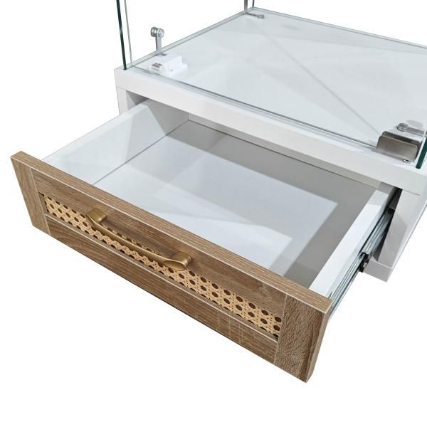 1ドア4段 ガラスディスプレイキャビネット