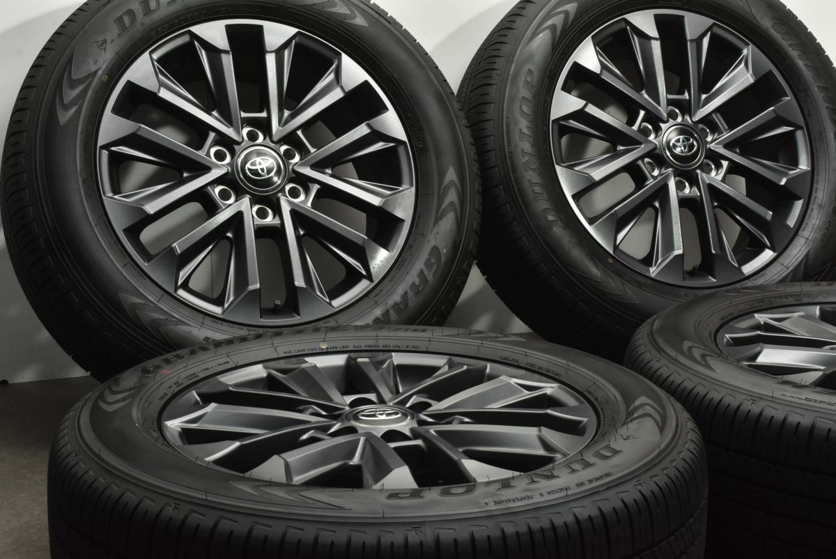 新車外し トヨタ ランドクルーザー250 ZX 純正 20in 7.5J 60 PCD139.7 ダンロップ グラントレック 265 60R20 製 バリ溝 300