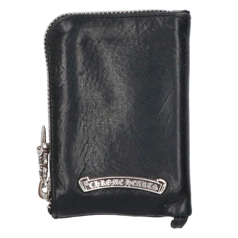 クロスパッチレザーダガージップ財布 メンズ