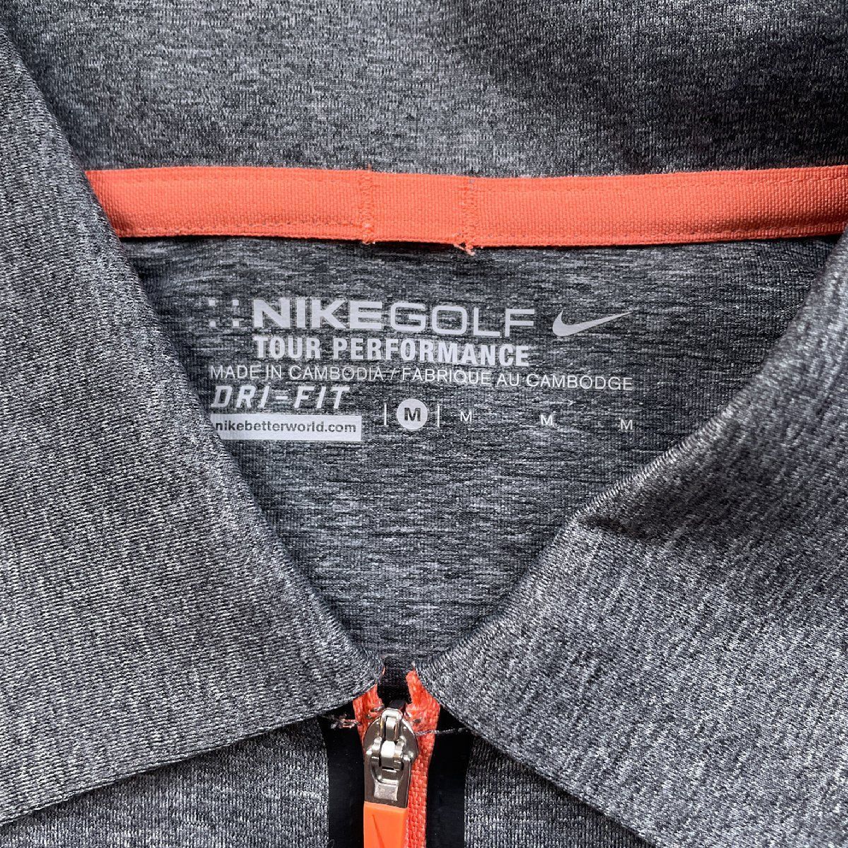 NIKE GOLF ナイキゴルフ 半袖ポロシャツ ハーフジップ トップス グレー