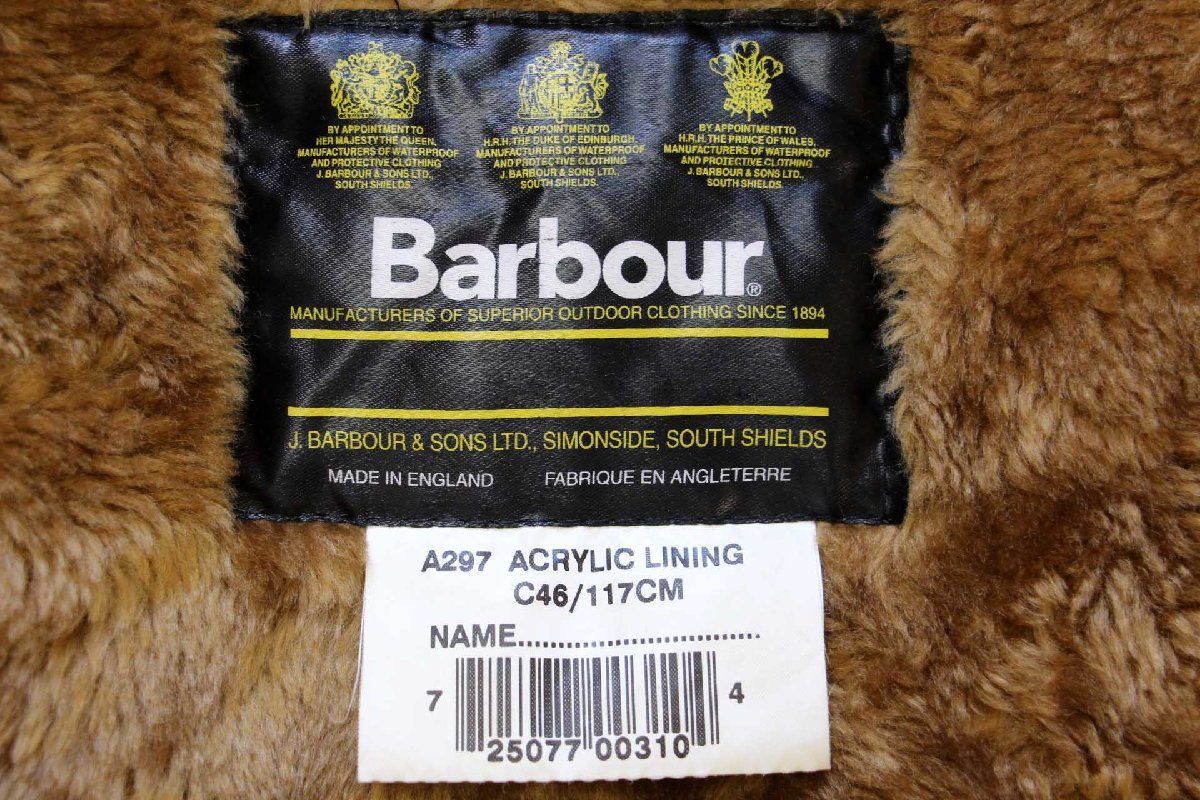 Barbour A297 アクリルライニング ベスト C40/102CH オンライン ストアファッション - Barbour A297 アクリル