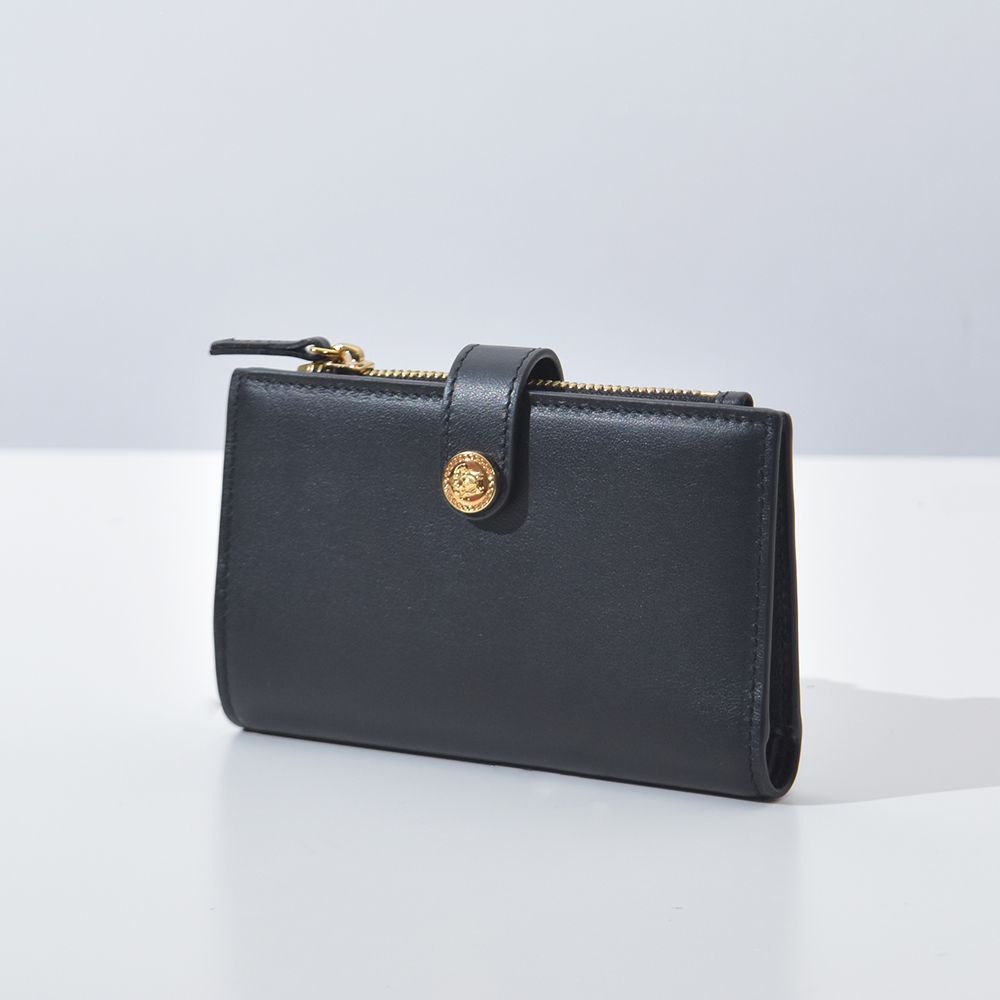 VERSACE 2つ折り財布 小銭入れ付き ロゴ有 1002897 メンズ