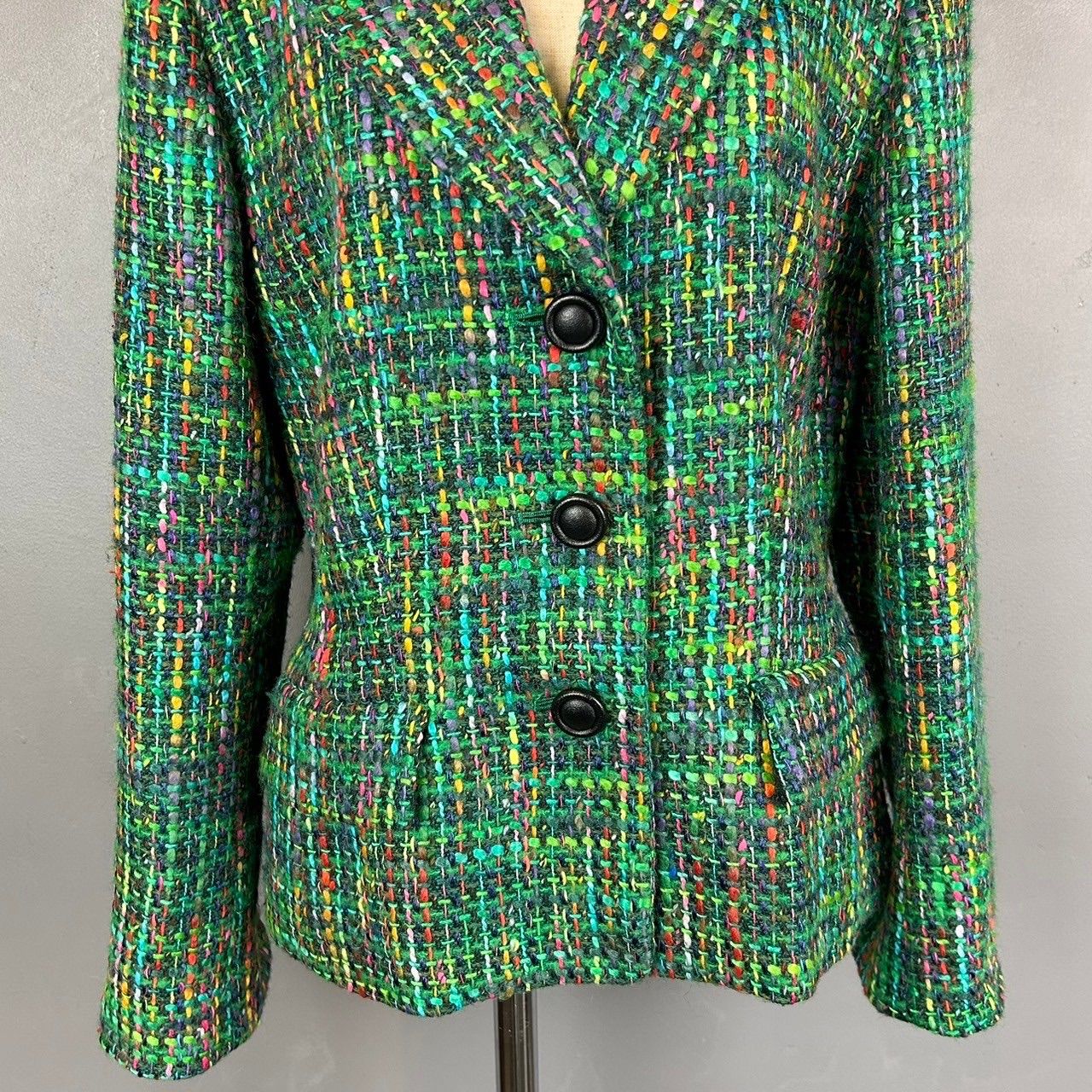 Old Christian Dior Retro Tailored Jacket Green Vintage 