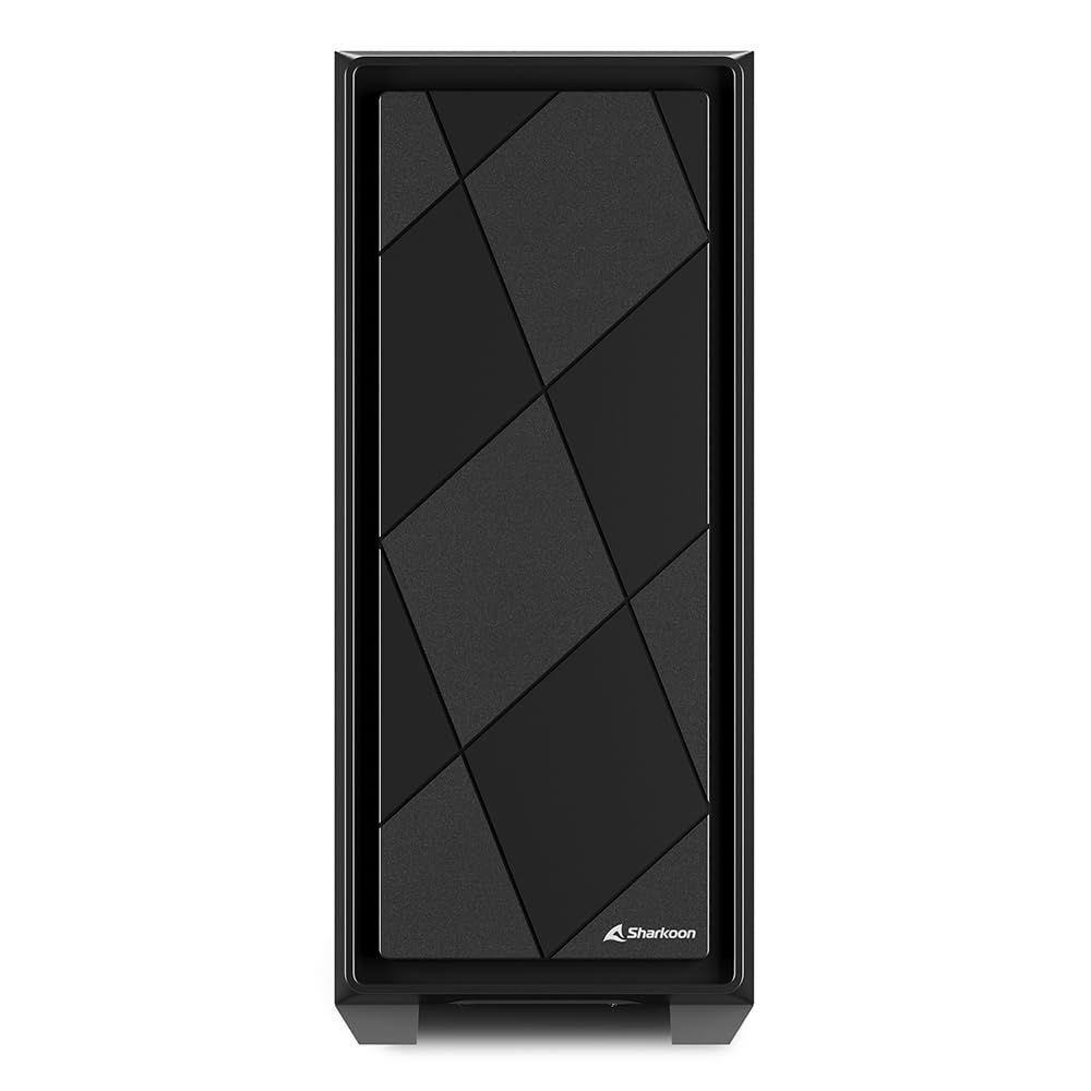 Sharkoon ミドルタワーPCケース VS8 ブラック チェッカーフラグ風フロントパネル ATX Micro ATX Mini-ITX規格対応 120mmファン1基標準搭載 冷却ファン6基搭載 USB3.0×2ポート USB2.0×1ポート 日本