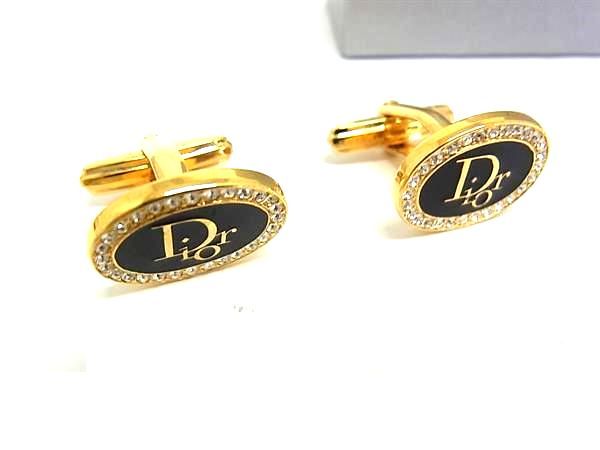 ディオール 美品 カフス 極美品】Dior ディオール カフス・タイピンセット ブラック