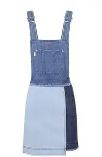 sjyp デニム サスペンダー スカート ワンピース