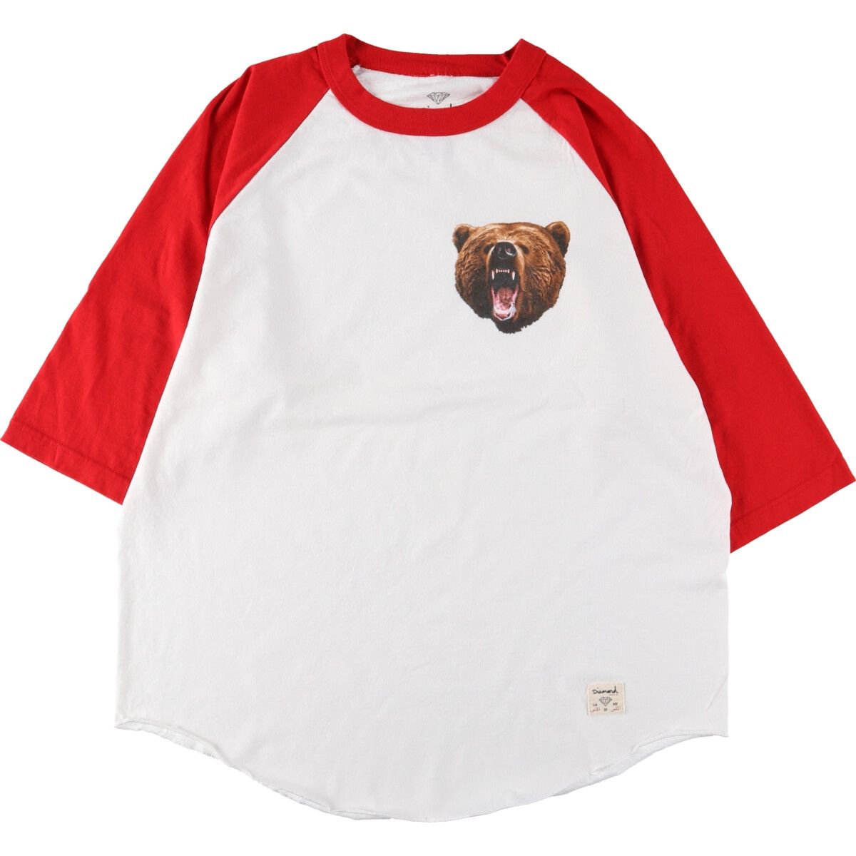 古着 DIAMOND 七分袖 ラグランTシャツ USA製 メンズXL/eaa445927