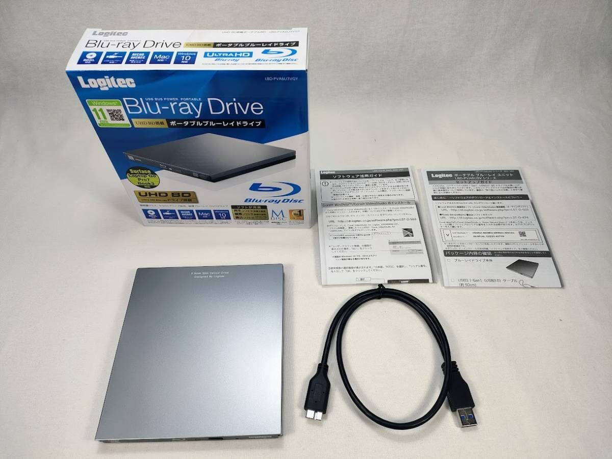 ロジテック ブルーレイドライブ 外付け Blu-ray UHDBD USB3.0対応 再生