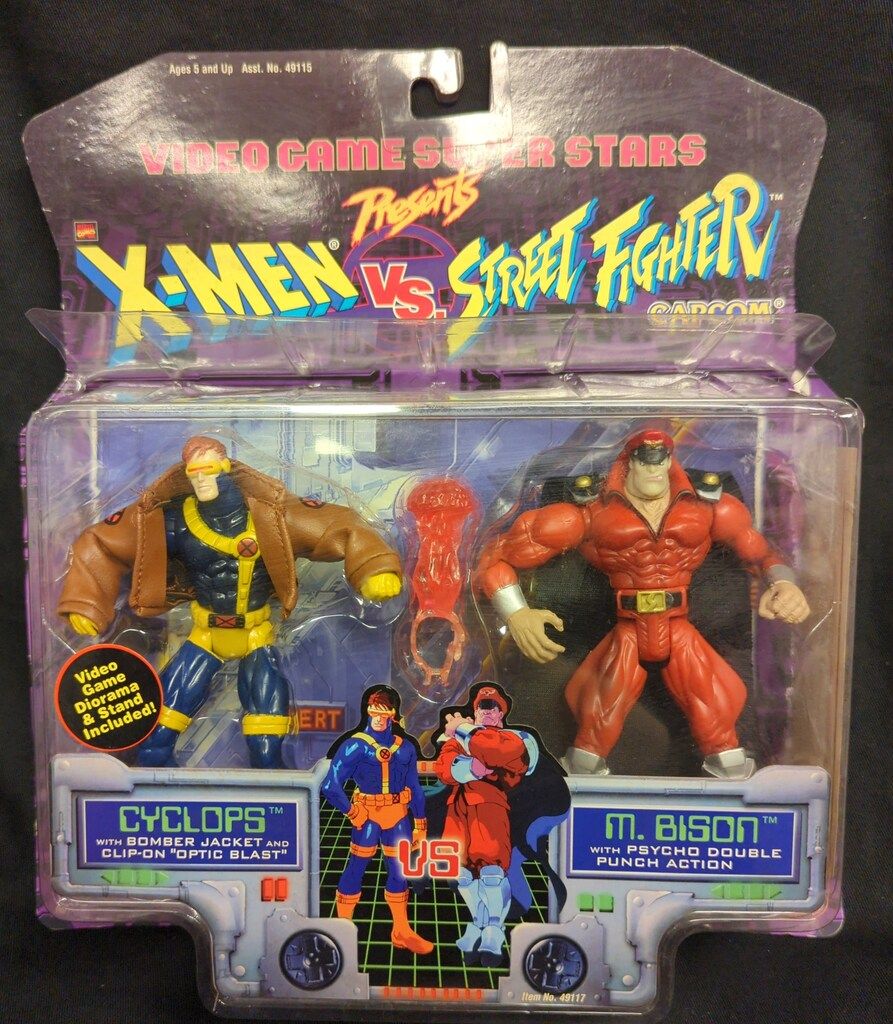 TOYBIZ VIDEO GAME SUPER STARS CYCLOPS VS M BISON 5インチ