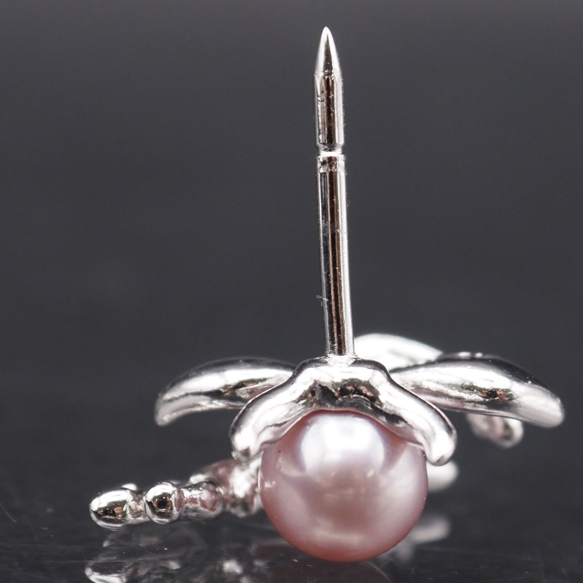 TASAKI 田崎真珠 黒真珠silverブローチ S刻印 TASAKI 田崎真珠 黒真珠