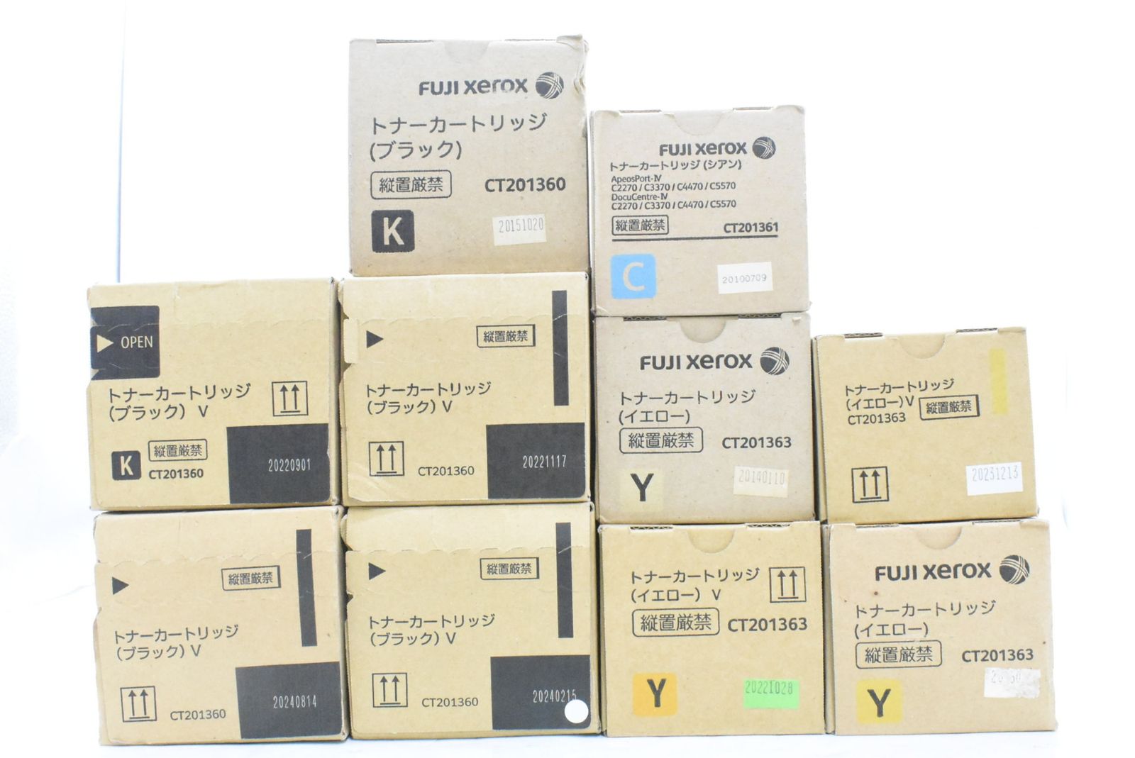 ♥ フジゼロックス 純正 トナー CT201360|61|63 3色10本 シアン イエロー ブラック FUJI XEROX ITYPHO3FXJXU-D-N05-byebye