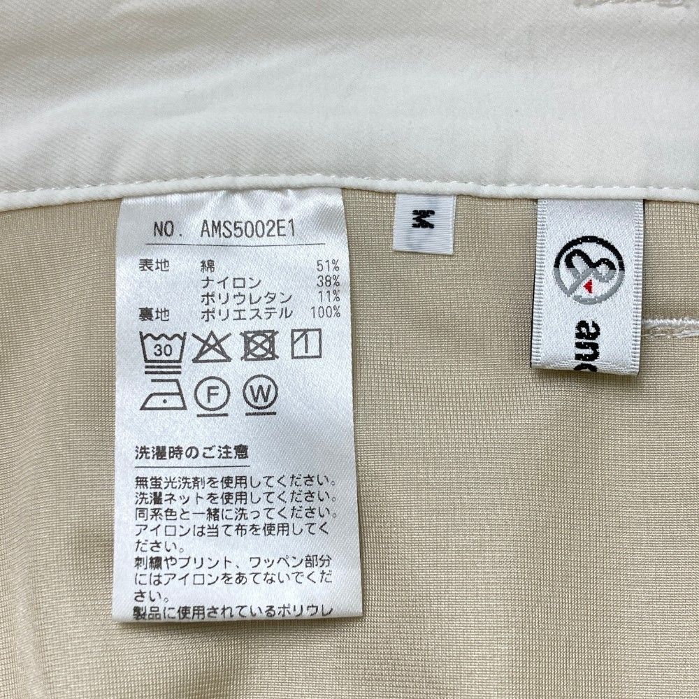 サイズ：M AND PER SE アンパスィ  ストレッチパンツ ワッペン  ホワイト系 [240101426344] ゴルフウェア メンズ ストスト サイズ：M AND PER SE アンパスィ ストレッチパンツ ワッペン