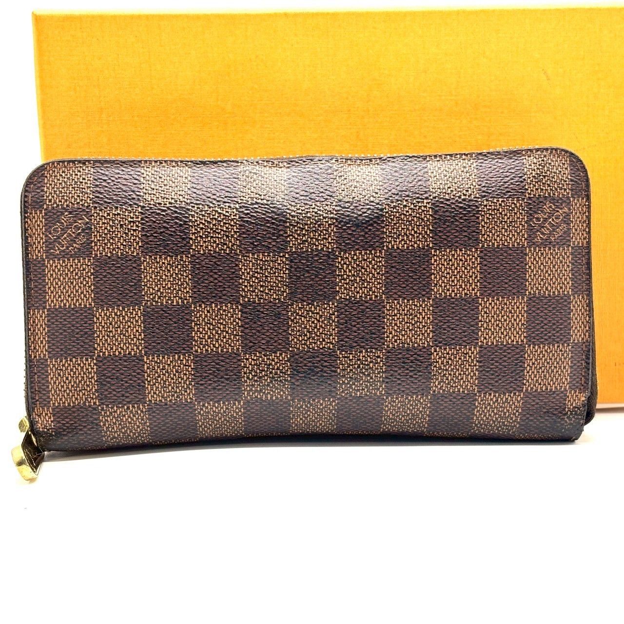 働く私に品と余裕 LOUIS VUITTON ルイヴィトン 長財布 ジッピーウォレット ダミエエベヌ 大容量 ラウンドファスナー N 60015 ブラウン