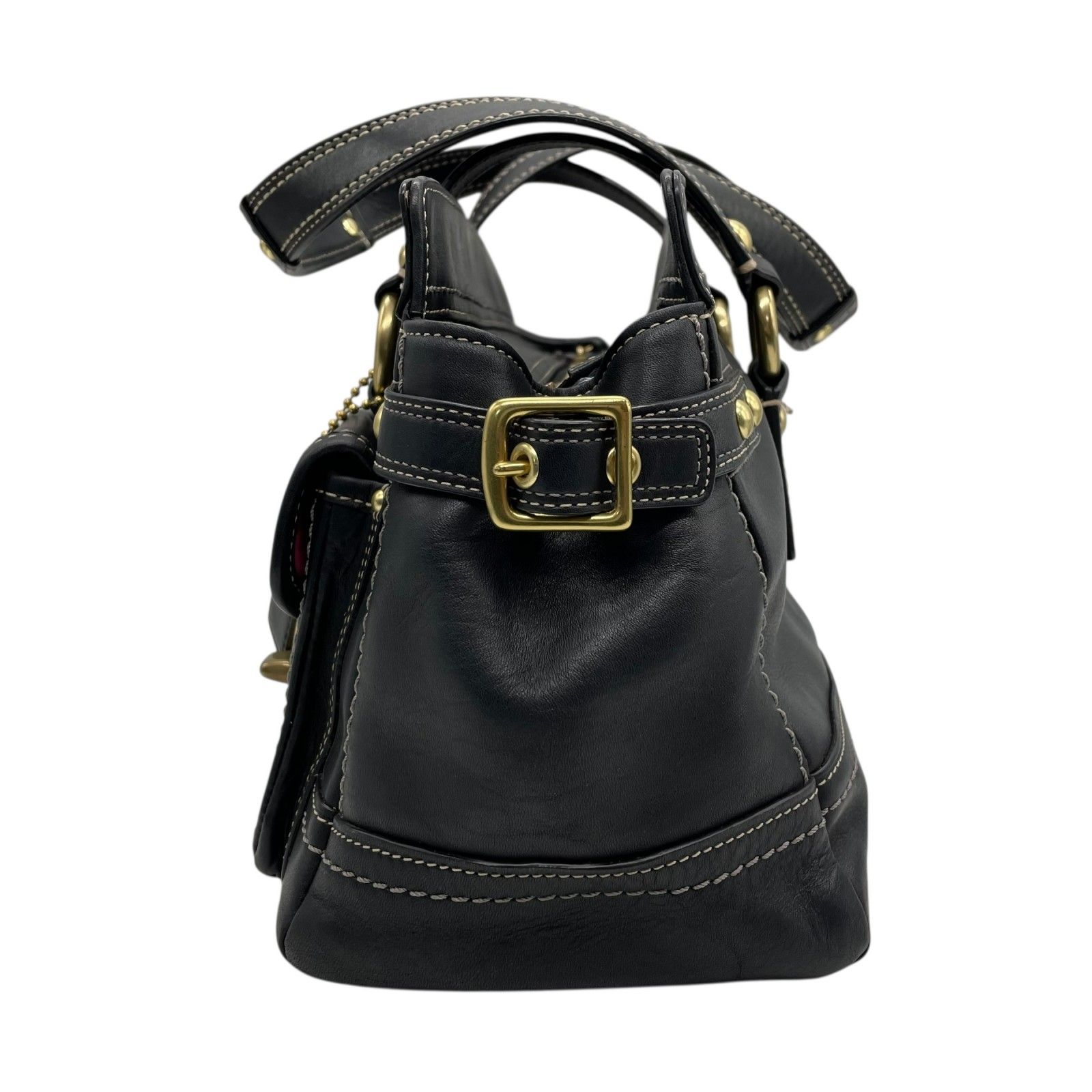 【SALE／37%OFF】 コーチ 極美品】COACH ハンドバッグ レザー F13130 ブラック 黒 バッグ
