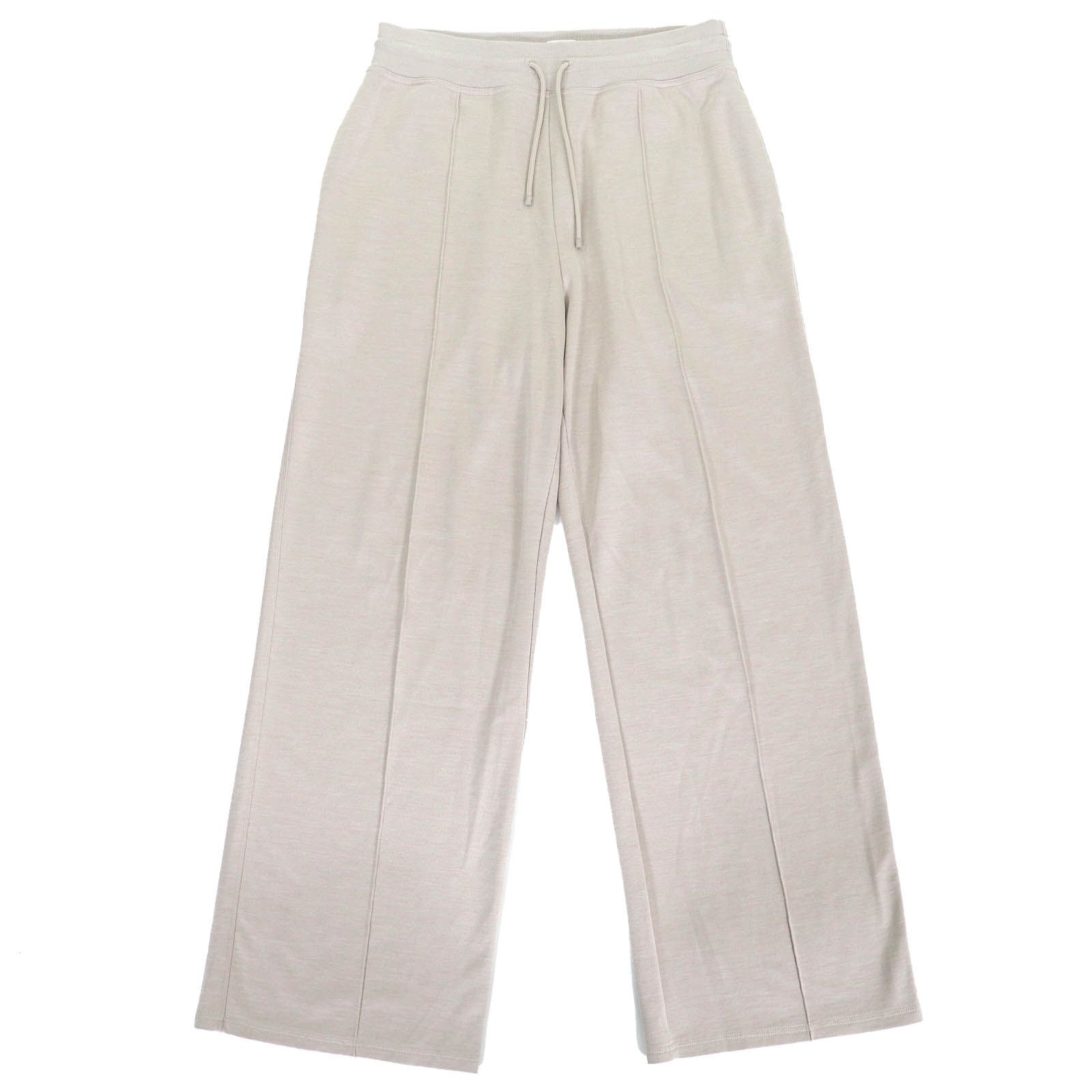 △HERMES エルメス 24SS 4E4415DI コットン シルク クルードセルワッペン ロング スウェットパンツ ベージュ 40 フランス製 正規品 レディース