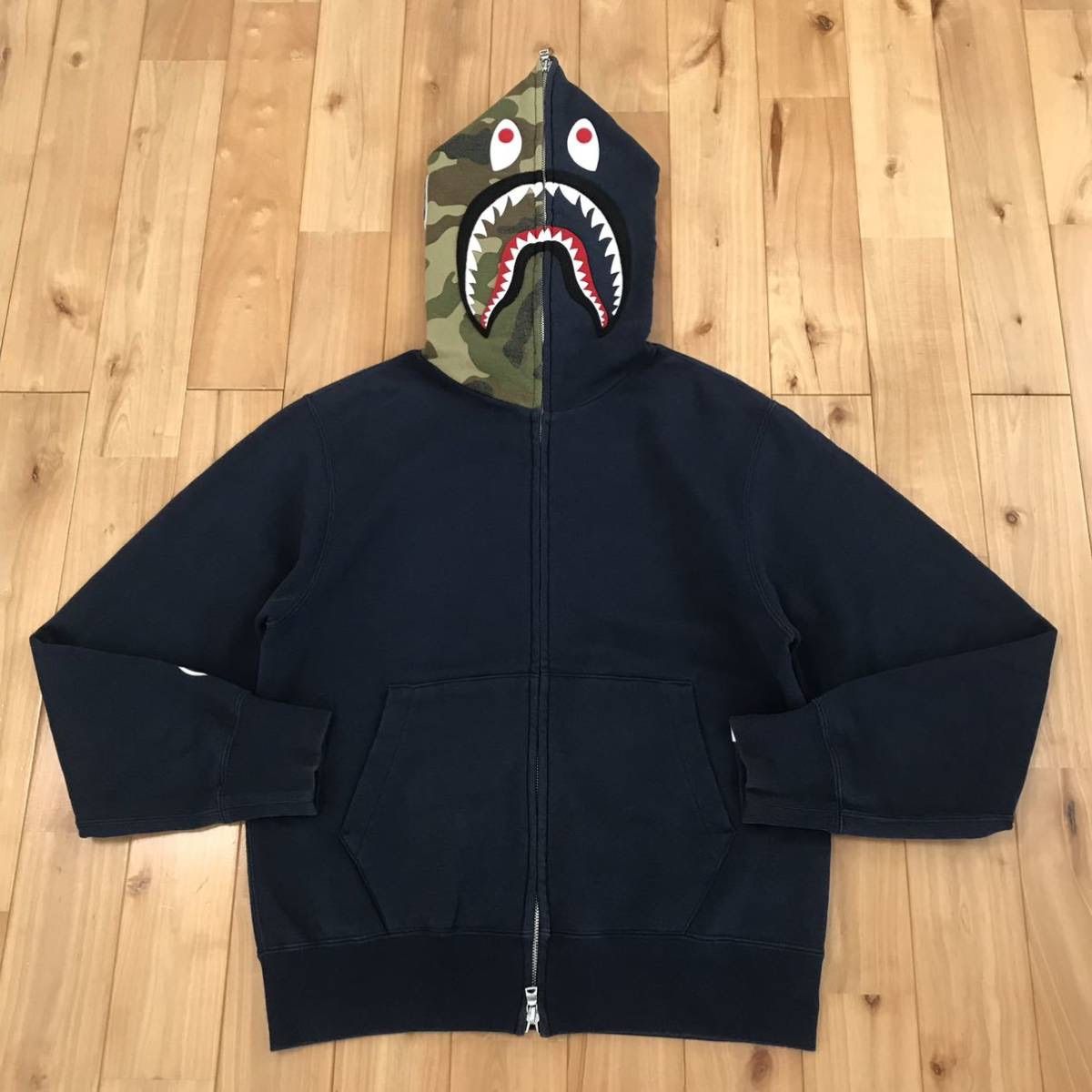 初代 シャークパーカー BAPE shark ベイプ 000000007874 - メルカリ