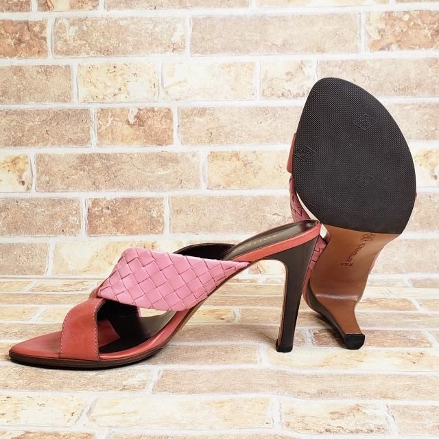 ボッテガヴェネタ ☆ レザー イントレチャート サンダル ミュール 37.5