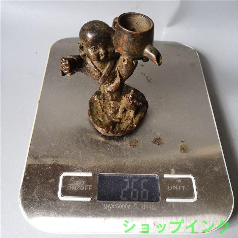 小坊主が香炉 茶道具 香道具 工芸品 美術品 置物 仏教美術 小坊主薫香炉 香道具 茶台置物 銅製品 装飾品 工芸品