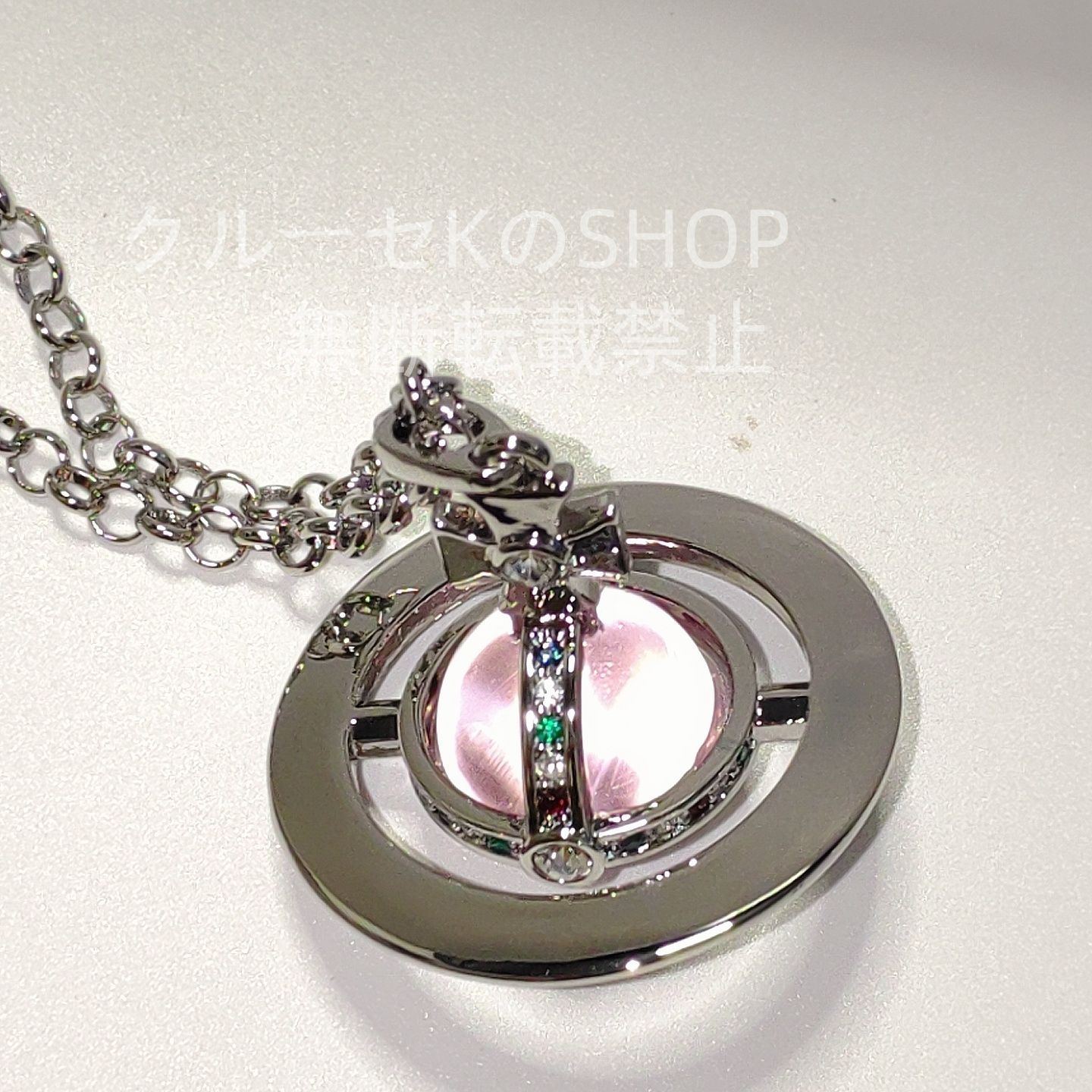 Vivienne Westwood スモールオーブネックレス シルバー×ピンク