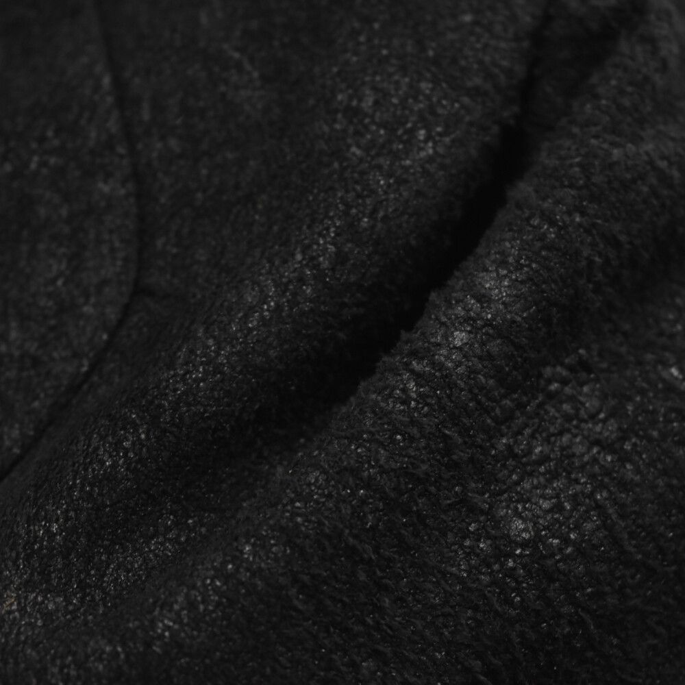 Rick Owens (リックオウエンス) RU9761 ハイネック ラムレザージップ 