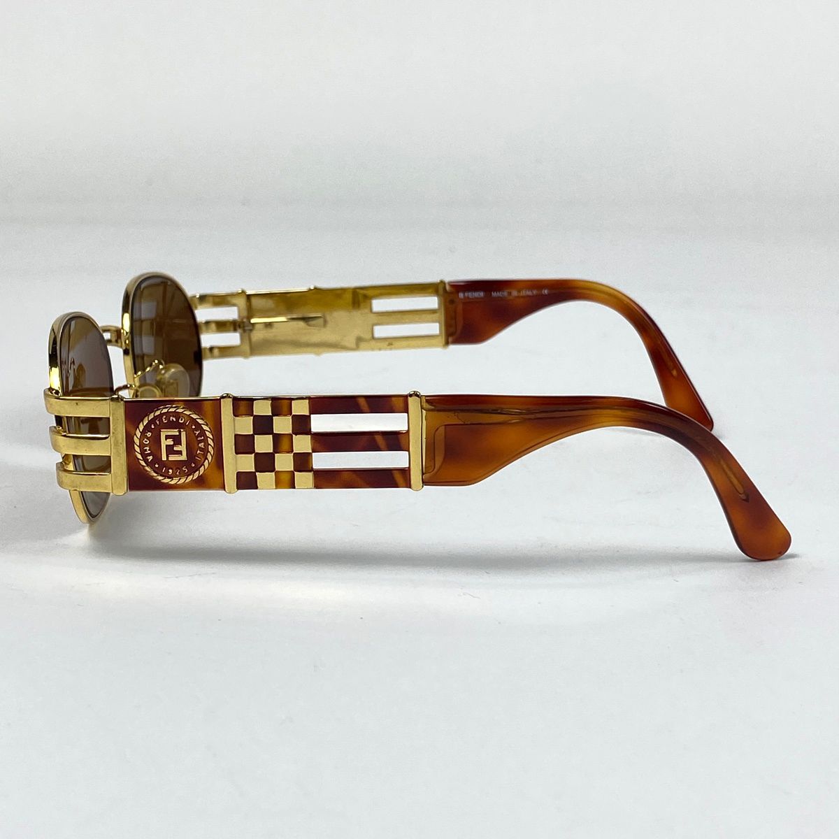 フェンディ FENDI ロゴ サングラス デミ柄 サングラス プラスチック GP ブラウン SL7028 レディース