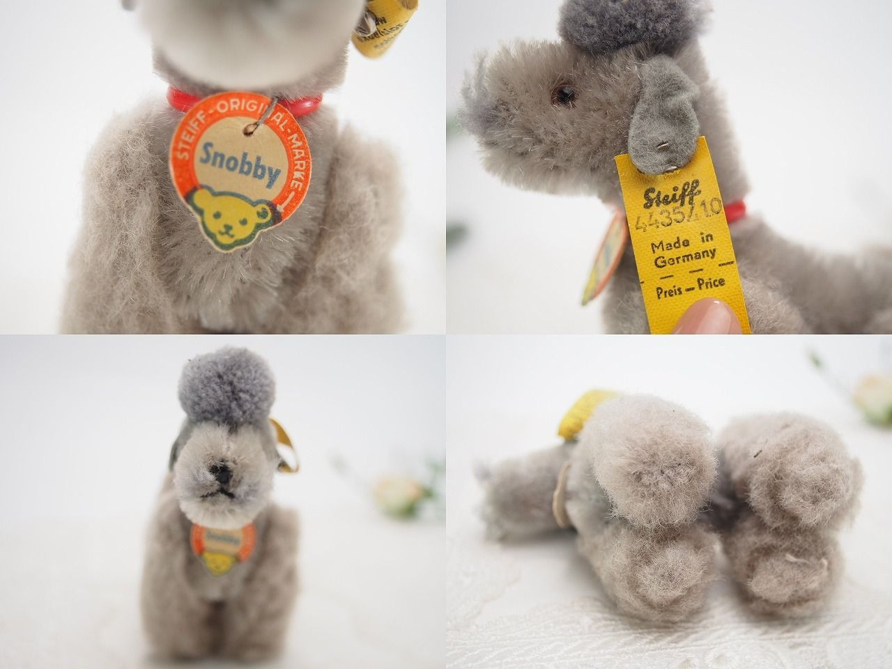 送料無料☆シュタイフ☆Poodle Snobby 10cm オールID's完品