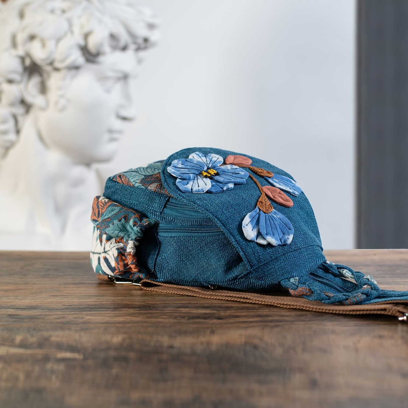 バックパック ボヘミアンブルータイダイ フローラル マルチ  