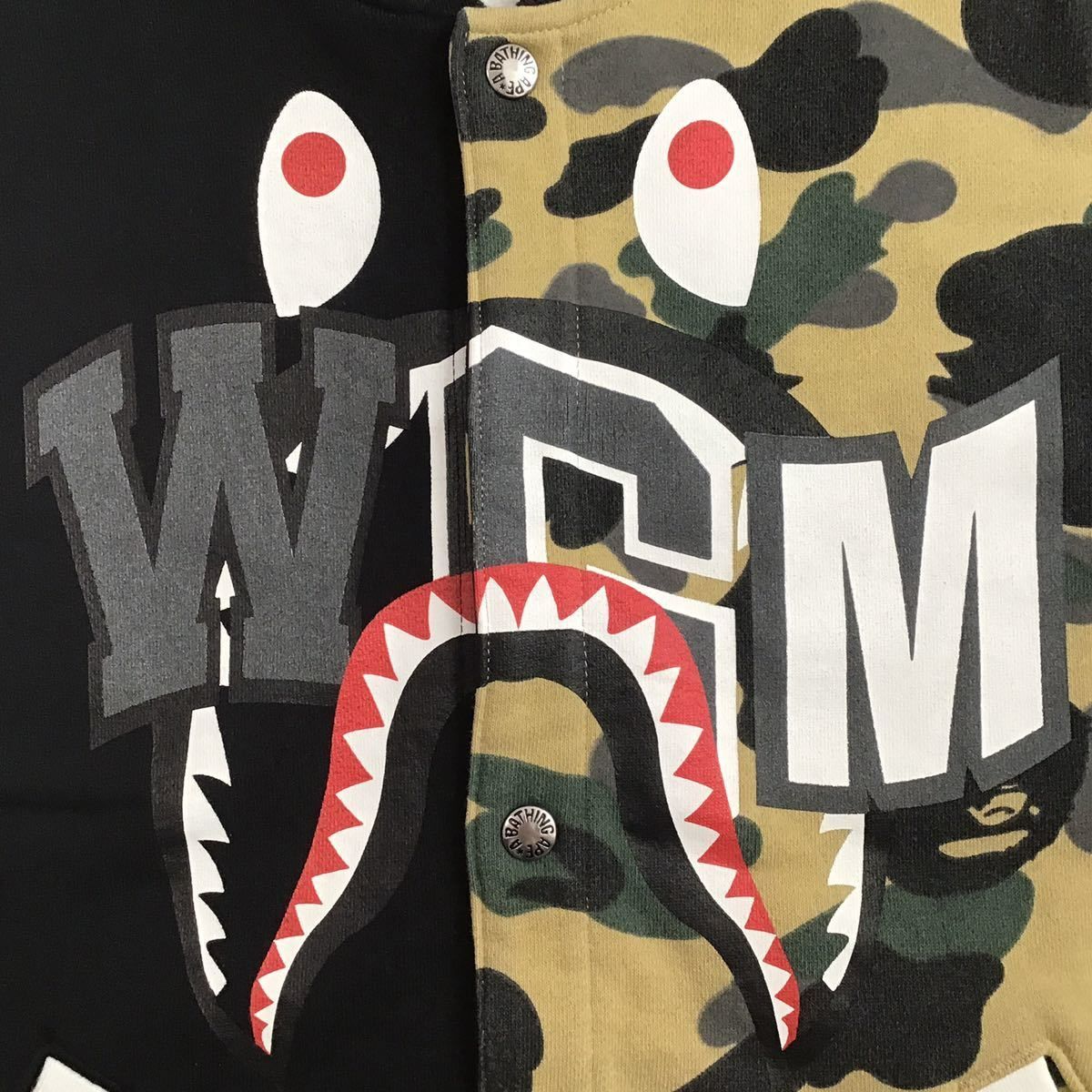 ★ZOZO限定★ SHARK VARSITY JACKET Lサイズ a bathing ape BAPE シャーク スウェット スタジャン エイプ  ベイプ アベイシングエイプ