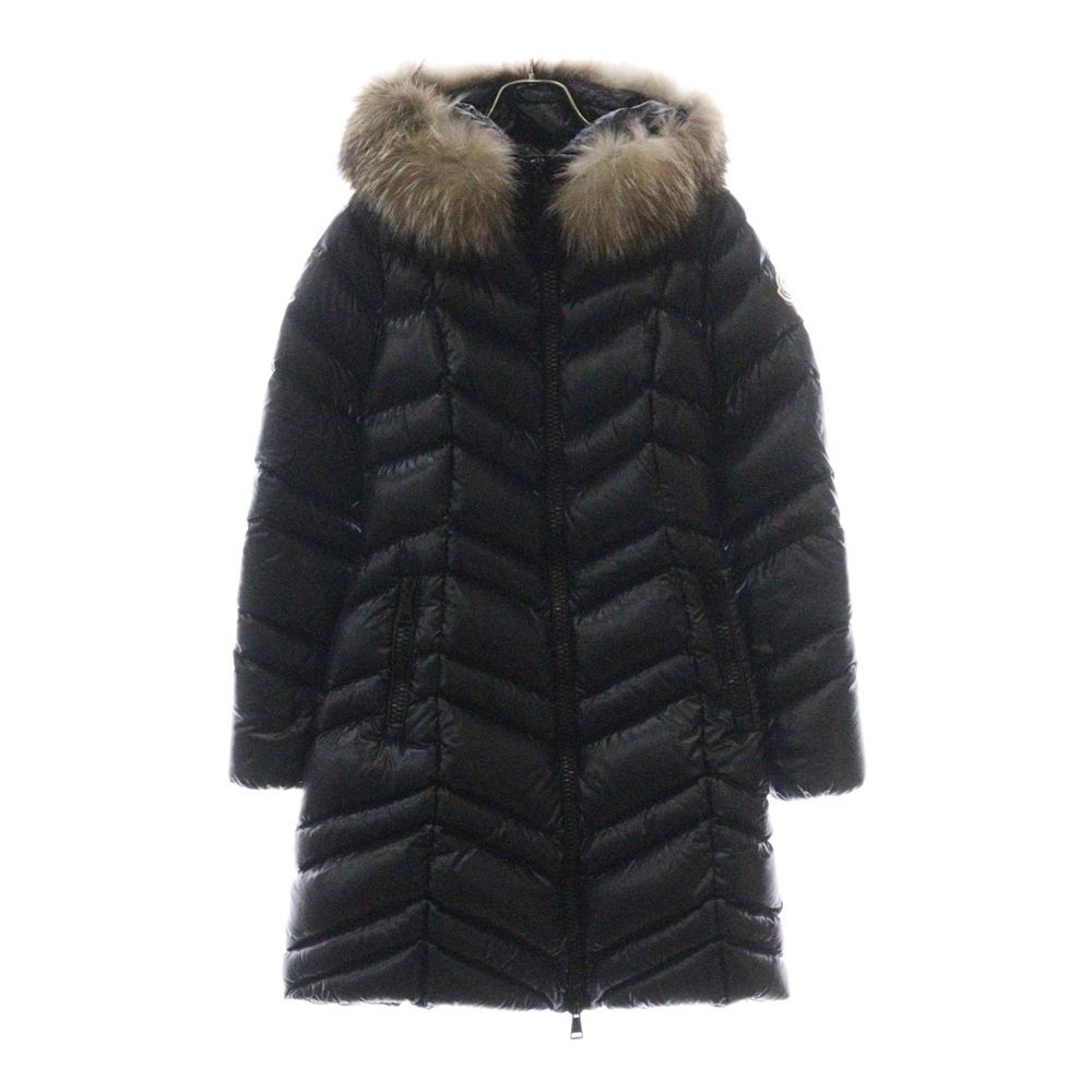 MONCLER モンクレール 18AW FULMAR GIUBBOTTO フルマラス ファーフード付き ロング ダウンジャケット ネイビー レディース D20934934425 68950
