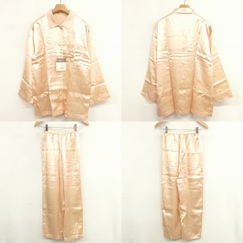 【新品未使用❣️】ワコール シルク パジャマセット（クリーム色） ワコール wacoal 睡眠科学 絹 シルク パジャマ 寝間着 ルームウエア M