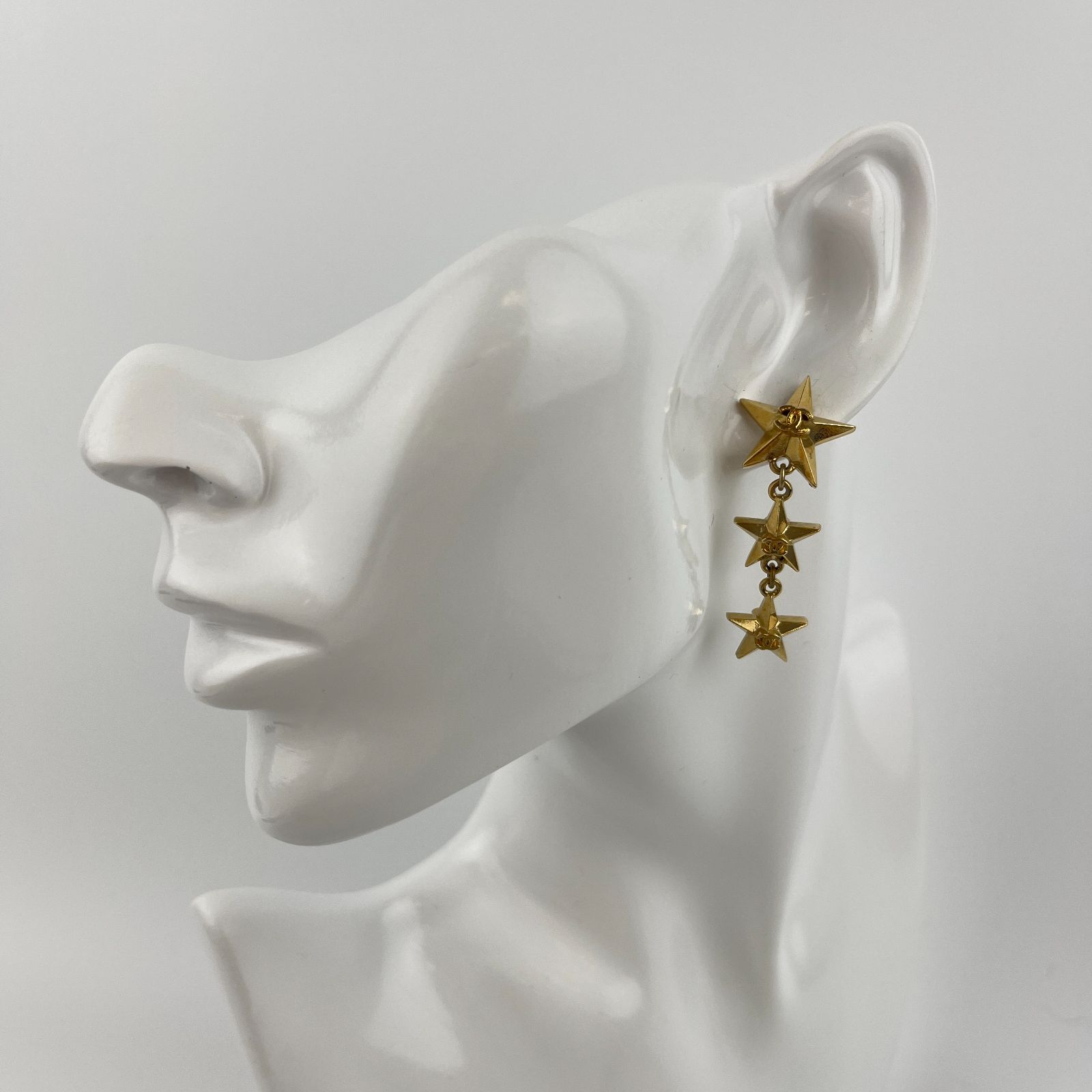 CHANEL シャネル ココマーク アクセサリー ピアス スターモチーフ ゴールド A17C ヴィンテージ レディース HIBUOCHI VINTAGE