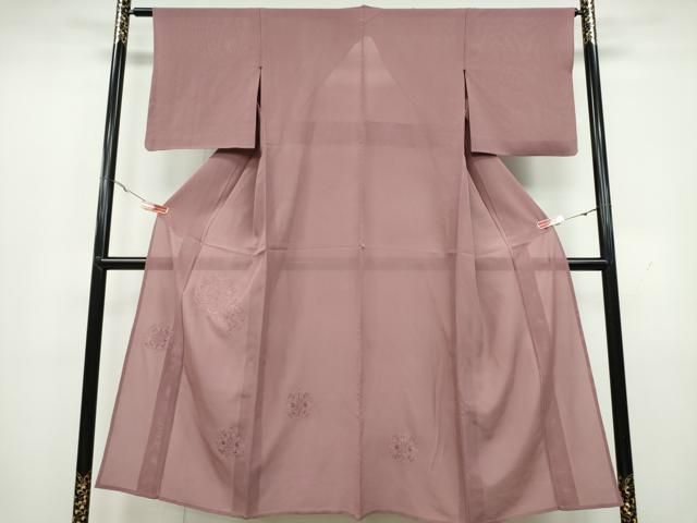 平和屋着物○上質な紬 葡萄蔦の葉文 正絹 逸品 DAAW5396ud 平和