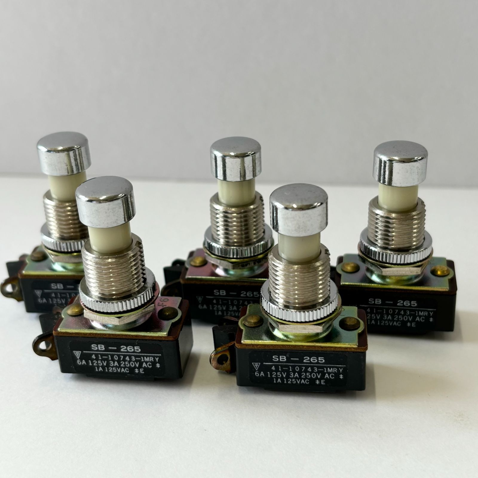 廃番品】NKKスイッチズ 押ボタンスイッチ SB-265 5個セット 単極