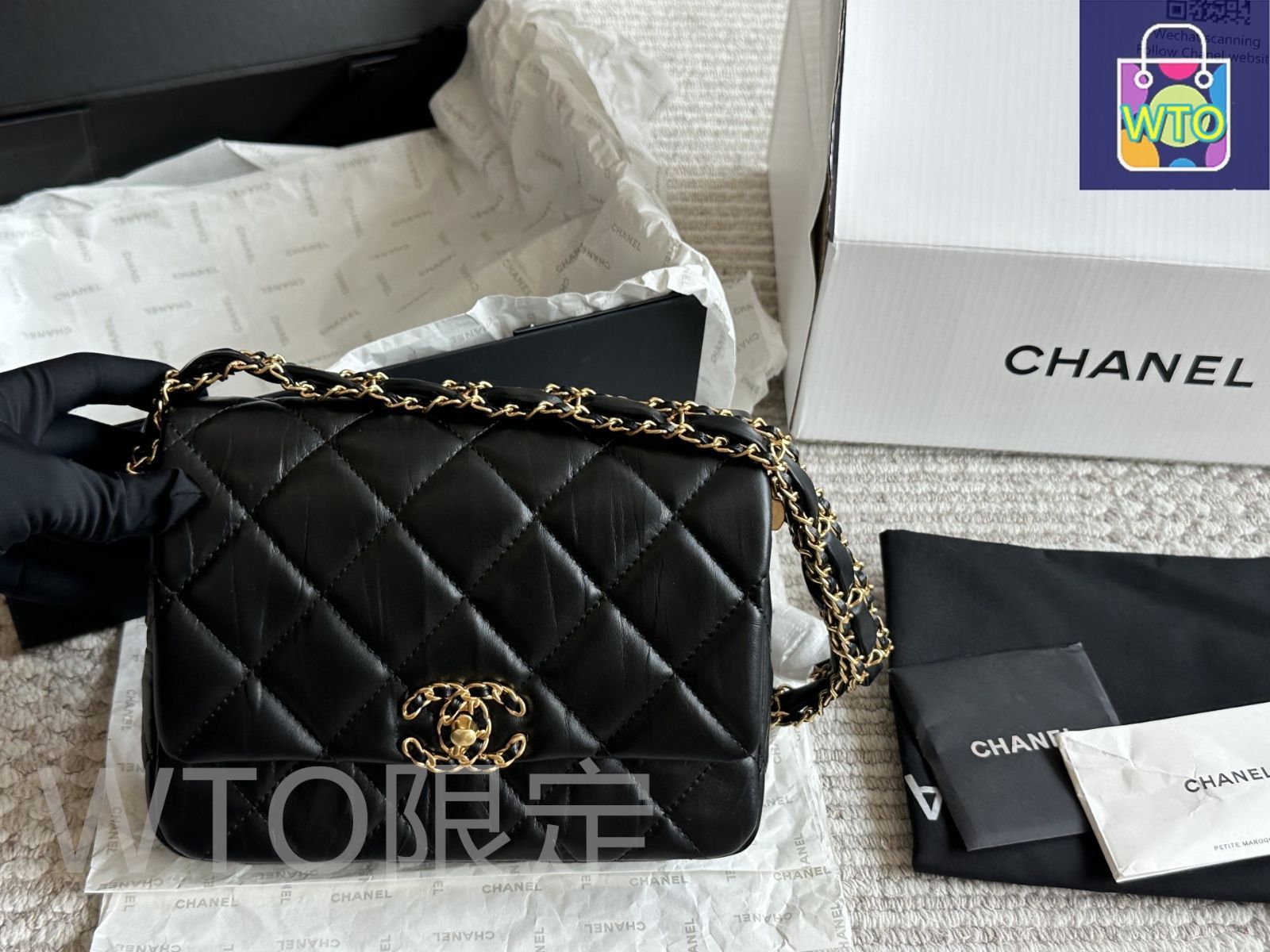 今日特価】Chanel シャネル 23k太いチェーン角形クッション