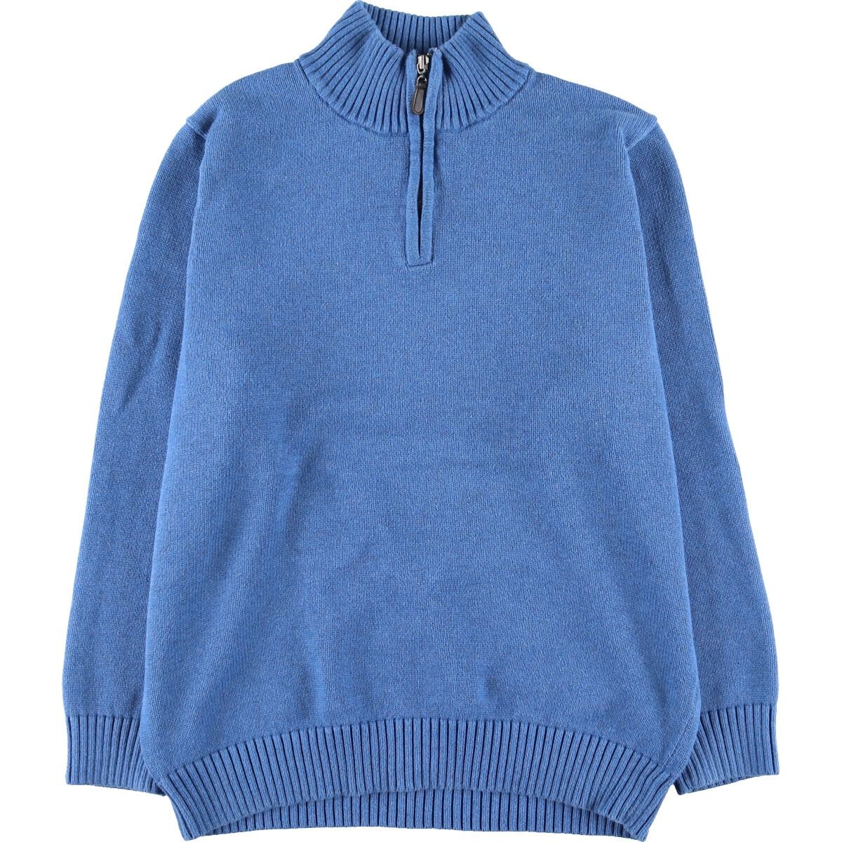 古着 エルエルビーン L.L.Bean コットンニットハーフジップセーター メンズL/eaa408134
