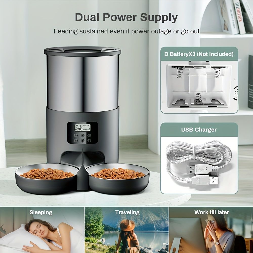 2つのボウル付き ボイスレコーディング機能付き
