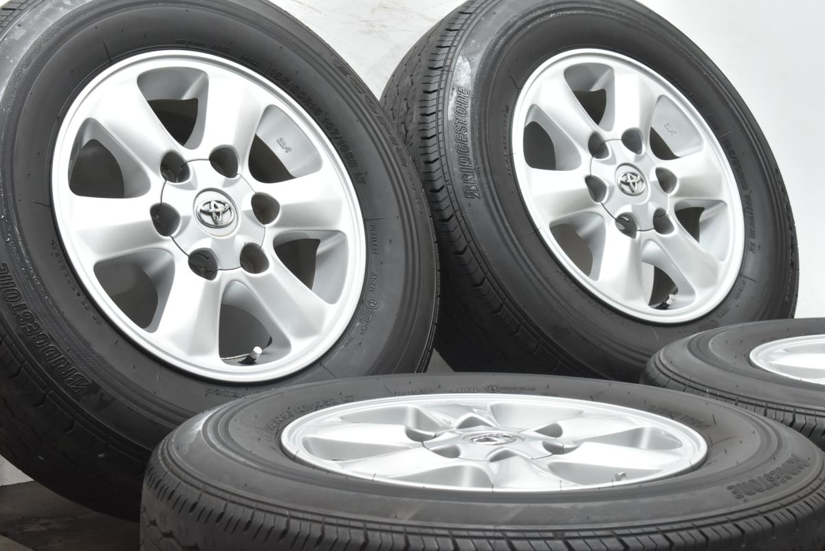 程度良好 トヨタ 200系 ハイエース 純正OP 15in 6J 35 PCD139.7 ブリヂストン ECOPIA RD613 195 80R15 レジアス ボンゴブローニイバン