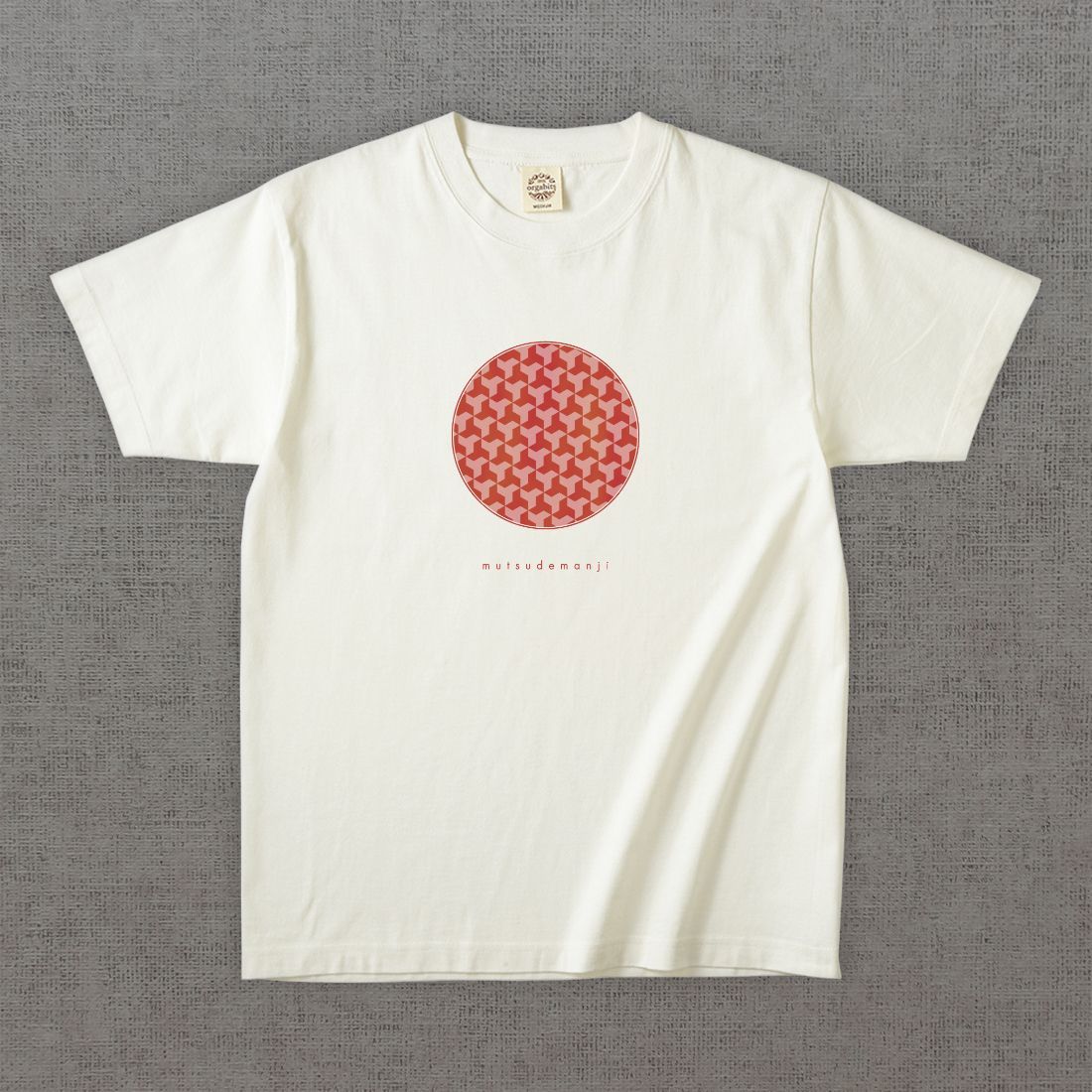 和柄Tシャツ　六手卍 -彩・円-