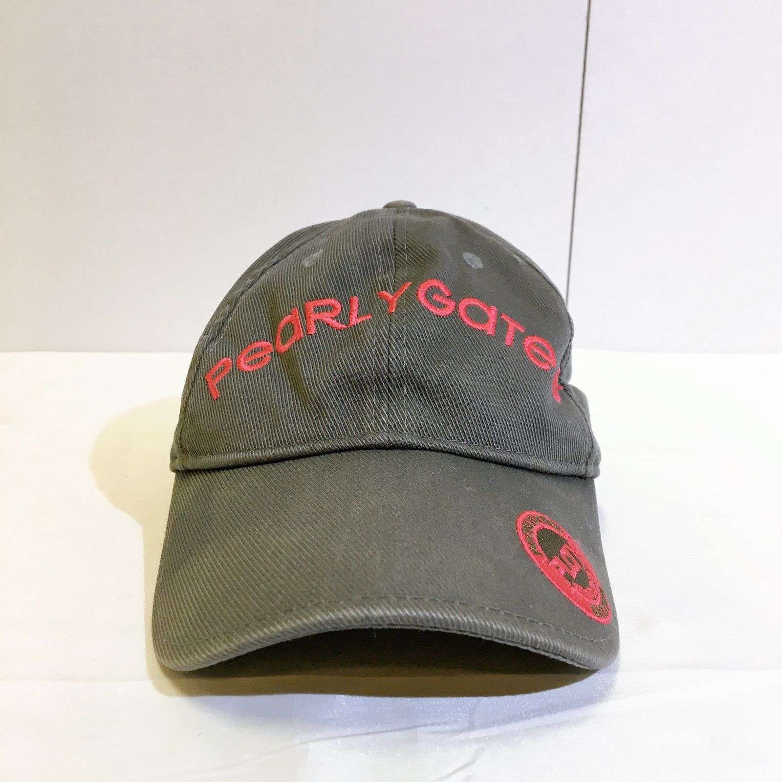 美品】 Pearly Gates gray × pink sports cap パーリーゲイツ スポーツ