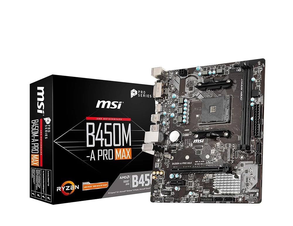 WJ20 未開封 MSI エムエスアイ B450M-A PRO MAX M-ATX マザーボード PCパーツ