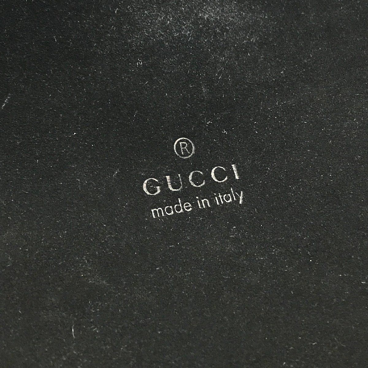 GUCCI グッチ スエード ワン ショルダー バッグ ブラック 良品 k897  