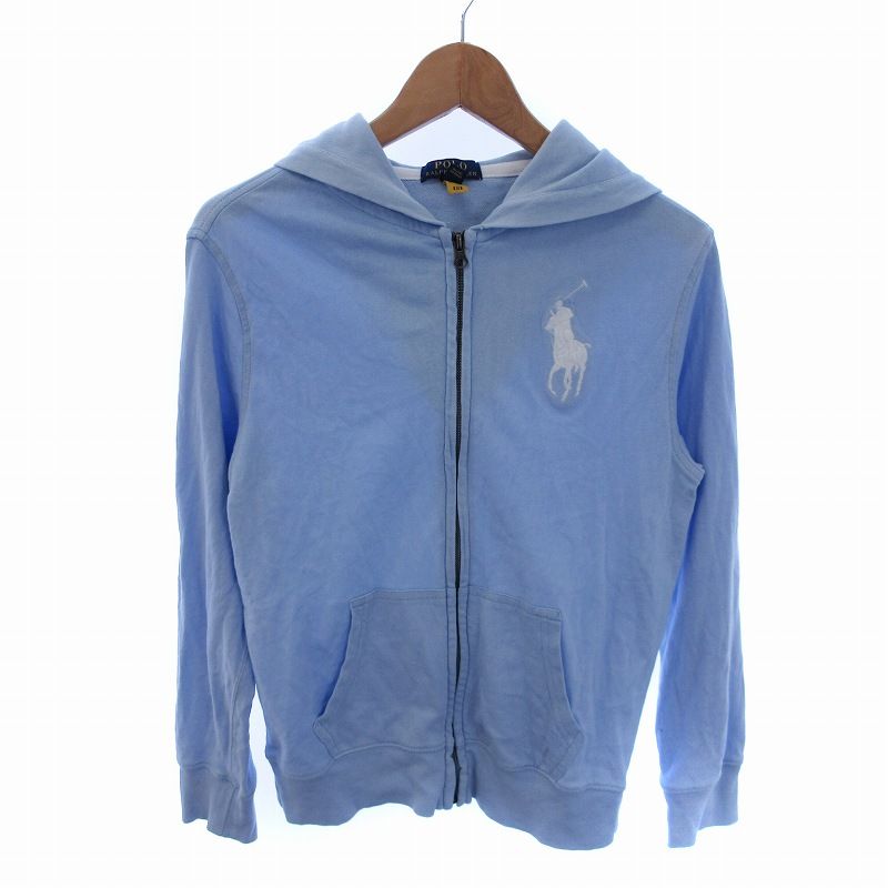 ポロ ラルフローレン POLO RALPH LAUREN パーカー フルジップ ビッグポニー マフポケット フード 160 ライトブルー /RK