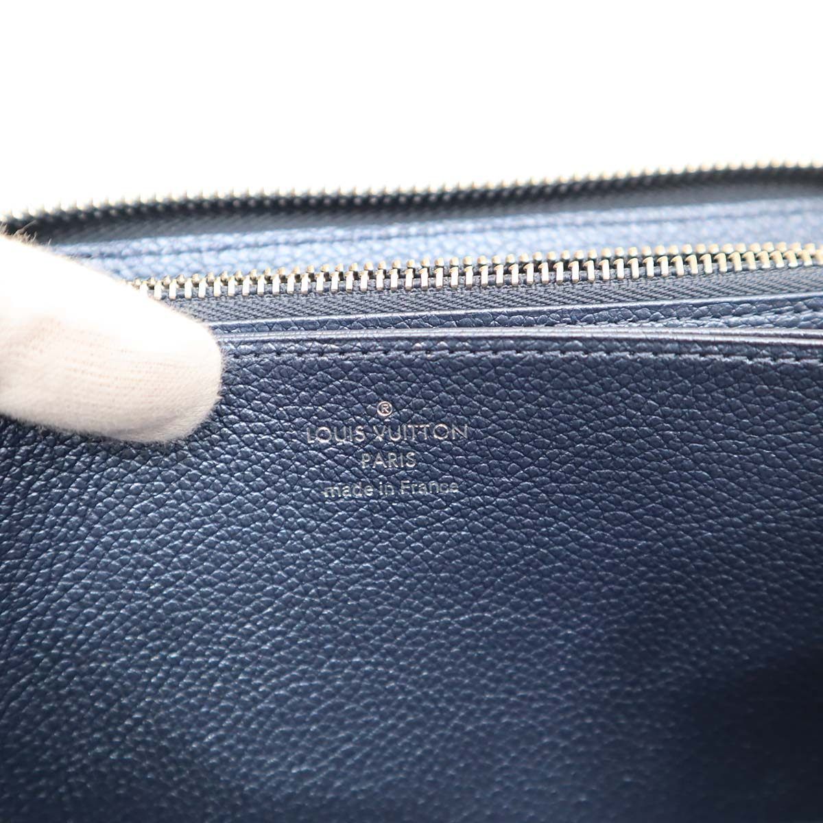 ルイヴィトン ジッピーウォレット メタルブルー アンプラント ネイビー